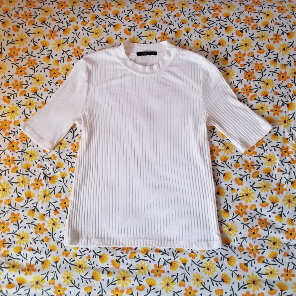 Forever 21 Ribbed Mock Neck
